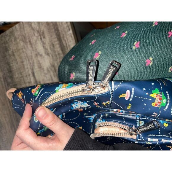 Loungefly Disneyland 65th Anniversary Disney Park Map Convertible Mini Backpack main image 6